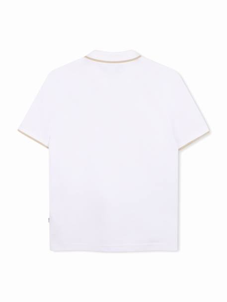 Polo garçon à manches courtes Blanc+Bleu 2 - vertbaudet enfant 