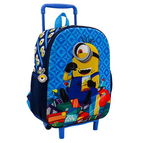 Garçon-Sac à dos trolley maternelle minions bonbons 30 cm