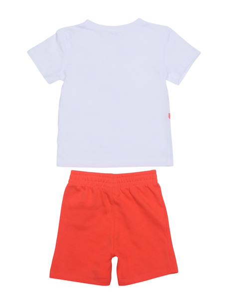 Ensemble 2 pièces Blanc / orange+Bleu 2 - vertbaudet enfant 