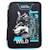 Trousse garnie double compartiment loup animal planet 21 cm Noir / bleu / gris 1 - vertbaudet enfant 
