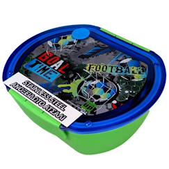 Puériculture-Boîte repas à thème football cmp en acier inoxydable 680 ml