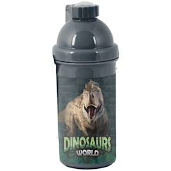 Puériculture-Gourde enfant en plastique t-rex dinosaures world 18 cm