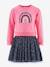 Robe avec jupe en tulle léopard fille Happy Girls rose bonbon+vanille 1 - vertbaudet enfant 