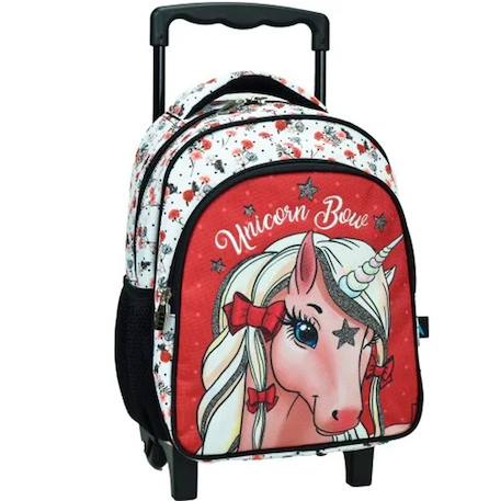 Fille-Accessoires-Sac à dos à roulettes licorne love 31 cm - grm - trolley maternelle
