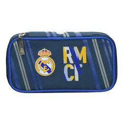 Jouet-Matériel scolaire-Trousse rectangulaire real madrid en textile type canvas grand volume