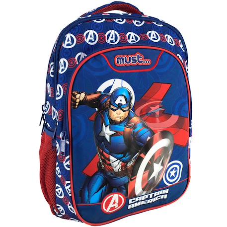 Sac à dos enfant 43 cm polyester captain america avengers Blanc 1 - vertbaudet enfant 