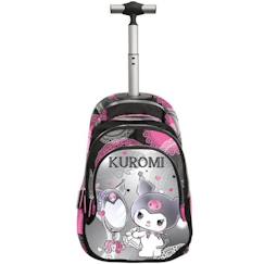 -Sac à dos à roulettes kuromi 44 cm à poches zippées