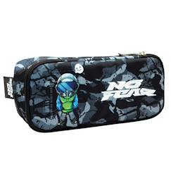 Jouet-Matériel scolaire-Trousse zippée arrondie en textile matelassé motif robot