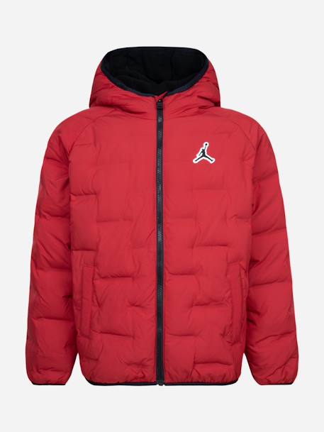 Doudoune garçon à capuche Rouge 1 - vertbaudet enfant 
