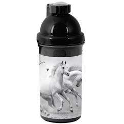 Puériculture-Bouteille de sport cmp et imprimé cheval en plastique 18 cm