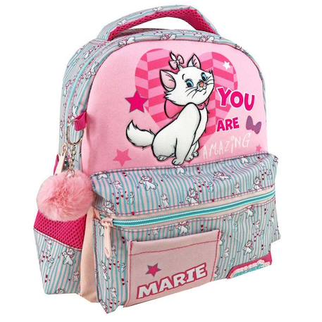 Fille-Accessoires-Sac à dos maternelle marie aristochat 2 compartiments zippés 31x27x10 disney must