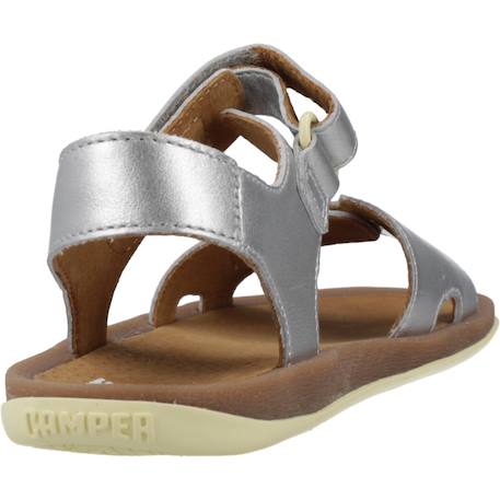 Sandales fille modèle rebound silver bicho Argent gray+Gris moyen 3 - vertbaudet enfant 