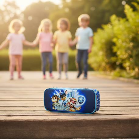 Trousse scolaire avec 2 compartiments power up pat patrouille 23 cm Bleu 2 - vertbaudet enfant 