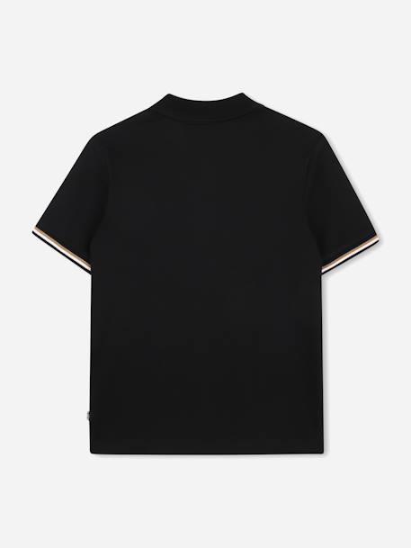 Polo garçon à manches courtes Noir 2 - vertbaudet enfant 