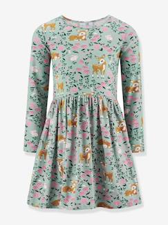 -Robe avec biches et fleurs fille Happy Girls