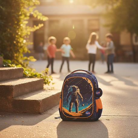 Sac à dos enfant astronaut nasa 25 l – bretelles réfléchissantes 43 cm Bleu / bleu / marine / bleu 2 - vertbaudet enfant 