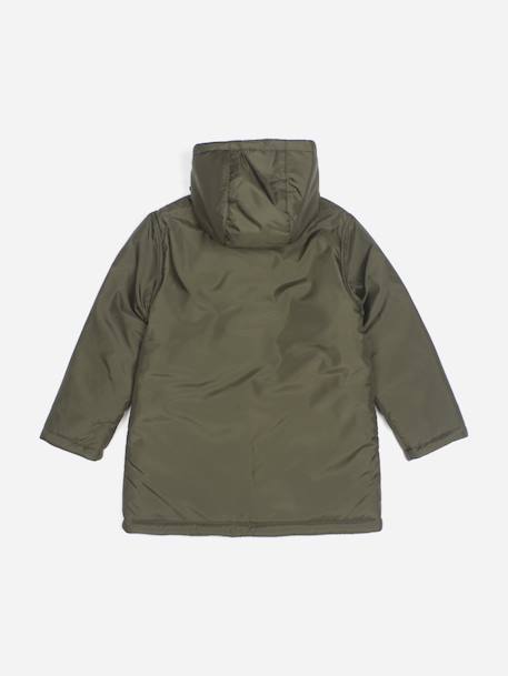 Parka garçon reversible Kaki / ecru+Marine / ecru+Noir / ecru 4 - vertbaudet enfant 