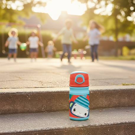 Gourde enfant fisher-price 350 ml à paille et clip de sécurité Bleu 2 - vertbaudet enfant 