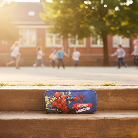 Trousse rectangulaire en textile spiderman beyond amazing 21 cm Bleu / rouge 2 - vertbaudet enfant 