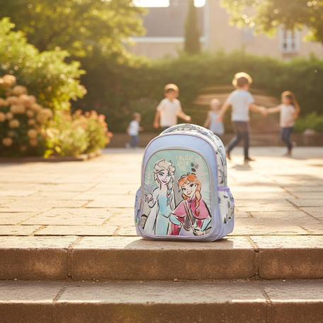 Sac à dos maternelle elsa et anna de la reine des neiges 30 cm Bleu / rose / clair / gris 2 - vertbaudet enfant 