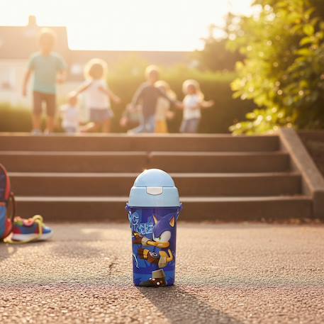 Gourde enfant sonic prime 500 ml – sangle amovible Bleu clair 2 - vertbaudet enfant 