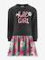 Robe avec message fille Happy Girls anthracite 1 - vertbaudet enfant 