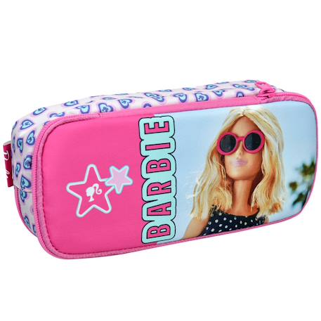 Trousse barbie stars effet néoprène deux compartiments Bleu ciel 1 - vertbaudet enfant 
