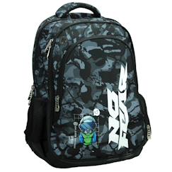 -Sac à dos scolaire imprimé camouflage et robot