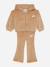 Ensemble en velours Beige+Rose 1 - vertbaudet enfant 