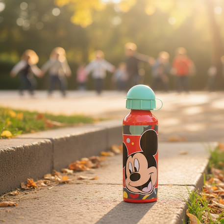 Gourde en aluminium mickey mouse avec paille 52 cl Noir / rouge 2 - vertbaudet enfant 