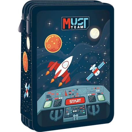 Fille-Accessoires-Trousse à fermeture zippée 2 compartiments espace 21 cm