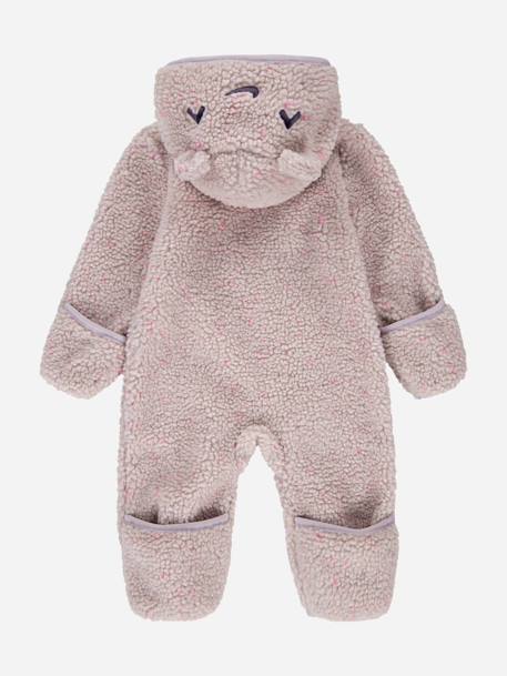 Combinaison bébé chaude en matière douce avec capuche zippée Ivoir+Violet 5 - vertbaudet enfant 