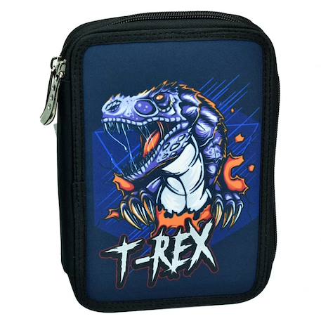 Fille-Trousse double compartiment remplie t-rex bmu