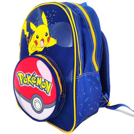 Garçon-Sac à dos scolaire imprimé pokéball pikachu pokémon 43 cm