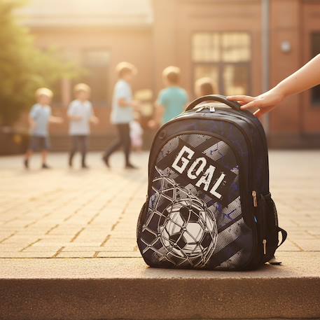 Sac à dos primaire back me up goal 43 cm, compartiment ordinateur Noir 2 - vertbaudet enfant 