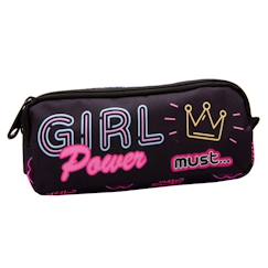 -Trousse rectangulaire tissu 2 compartiments cmp must girl power