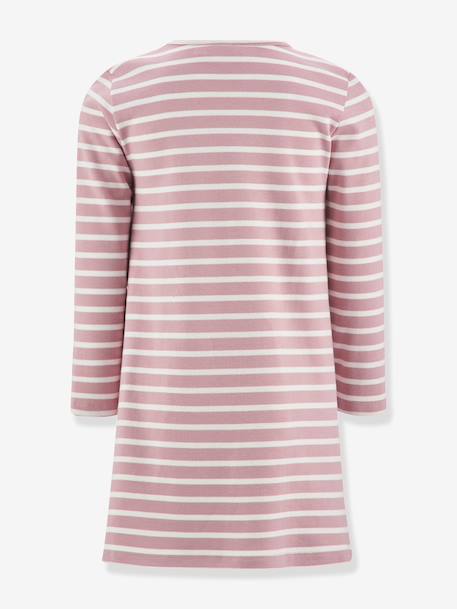 Robe rayée avec chouette fille Happy Girls marine+rose nude 5 - vertbaudet enfant 