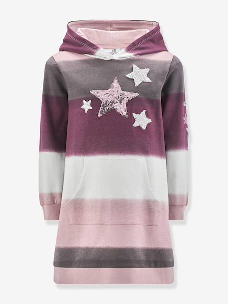 Robe à capuche avec étoiles fille Happy Girls rose nude 1 - vertbaudet enfant 