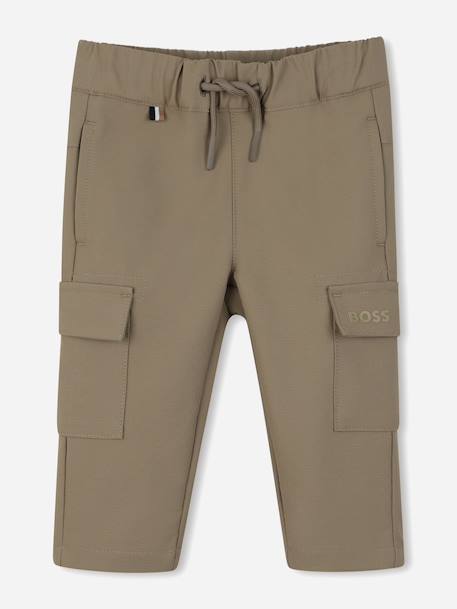 Cargo garçon taille élastique Taupe 1 - vertbaudet enfant 