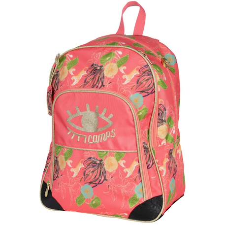 Sac à dos 2 compartiments camps united eye imprimé floral 42 cm Rose 1 - vertbaudet enfant 