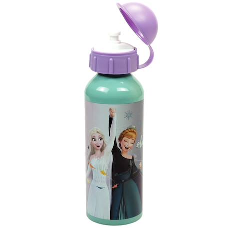 Gourde aluminium la reine des neiges 52 cl 520 ml à clapet et anse Bleu lagon 1 - vertbaudet enfant 