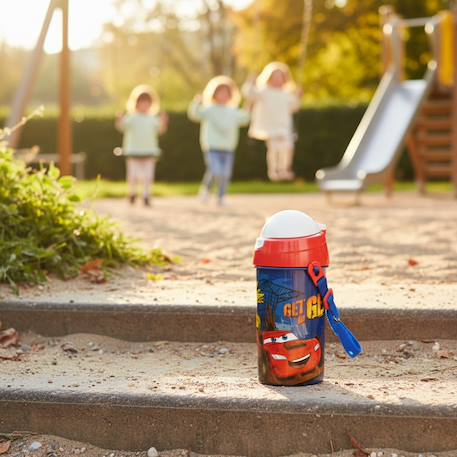 Gourde enfant cars flashmcqueen pvc 500 ml – sangle amovible cars Noir / orange / clair / bleu 2 - vertbaudet enfant 