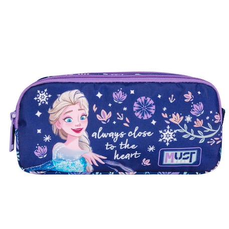 Fille-Accessoires-Trousse la reine des neiges rectangulaire à 2 compartiments zippés 21 cm