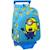 Sac à dos à roulettes maternelle minions banane 34 cm Bleu / jaune 1 - vertbaudet enfant 