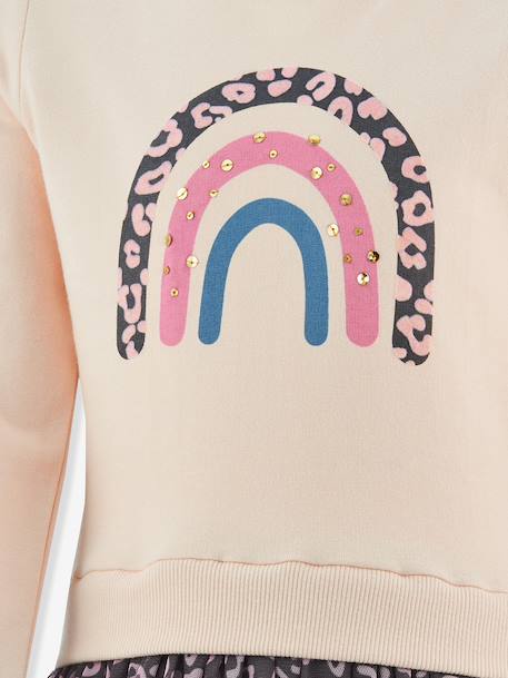 Robe avec jupe en tulle léopard fille Happy Girls rose bonbon+vanille 6 - vertbaudet enfant 