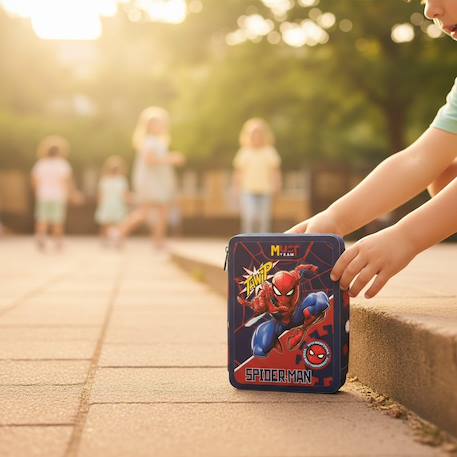 Trousse scolaire garnie spiderman avengers 2 compartiments 21 cm Bleu / rouge 2 - vertbaudet enfant 