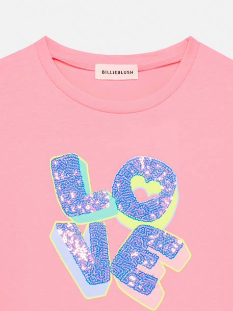 T-shirt fille à manches courtes Rose 3 - vertbaudet enfant 