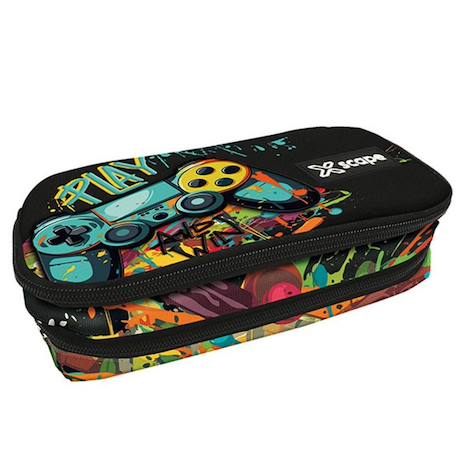 Fille-Accessoires-Trousse de jeu gaming 23 cm à 2 compartiments zippés