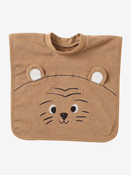 Lot de 3 bavoirs animaux à enfiler caramel+écru+sauge 3 - vertbaudet enfant 