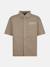 Chemise garçon manches courtes Beige+Noir 1 - vertbaudet enfant 